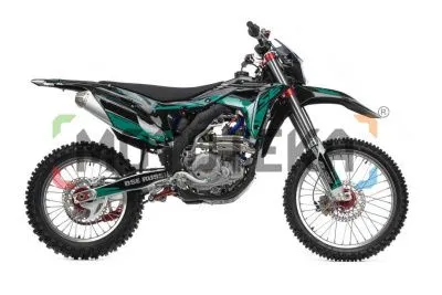 Мотоцикл кроссовый / эндуро BSE (БСЕ) RTC-300R Black Ocean 21/18 3 (ЧЕРНЫЙ ПЛАСТИК, ЧЕРНАЯ РАМА)