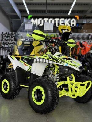 Квадроцикл детский Motax (Мотакс) ATV Mikro 110 белый/зелёный (машинокомплект)